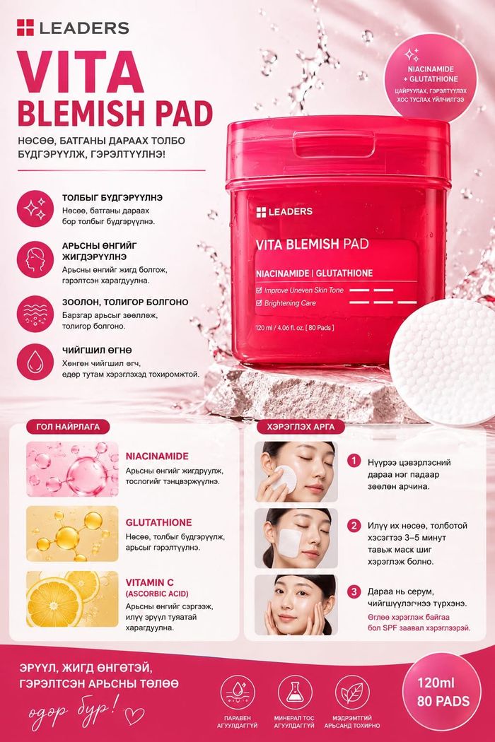 LEADERS VITA BLEMISH PAD 80 