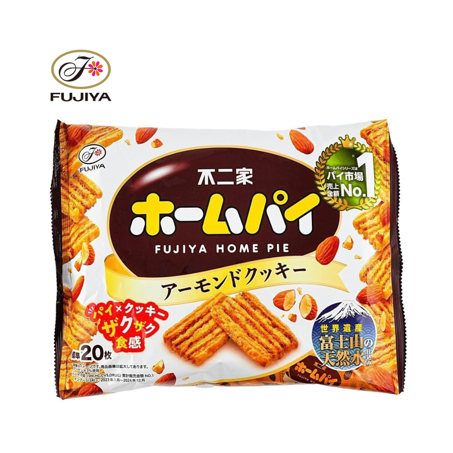 FUJIYA HOME PIE Almond Cookie — 146г / 20 ширхэг