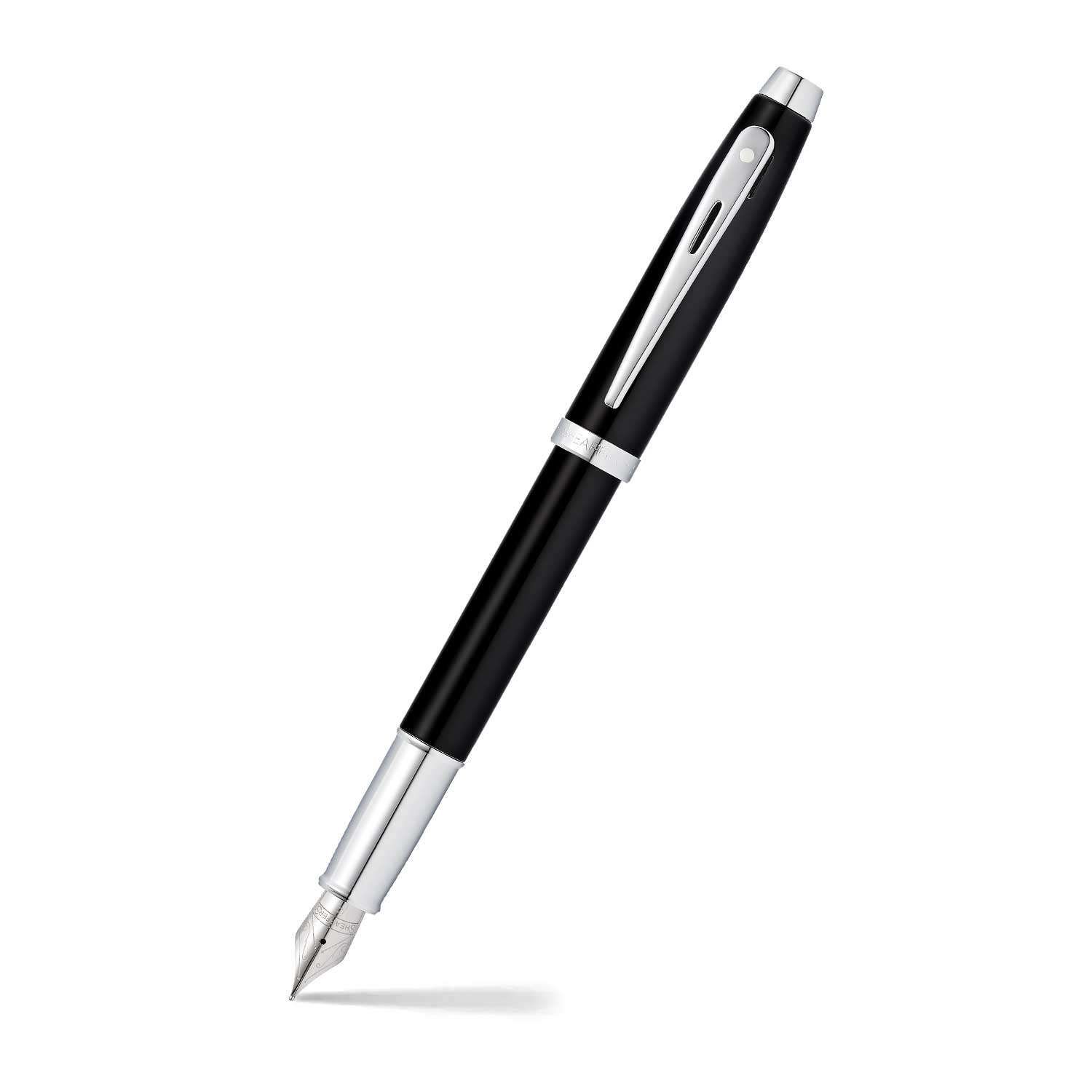 Sheaffer® 100 Matte Black Fountain Pen With Chrome Trims - medium