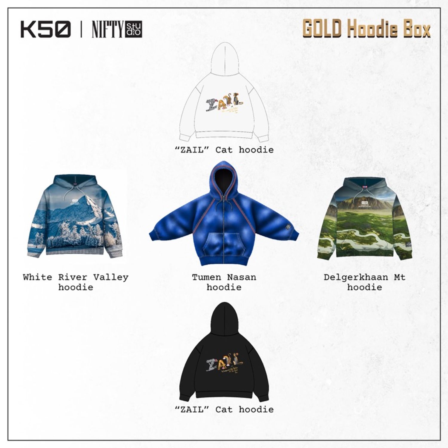 Gold Hoodie Box