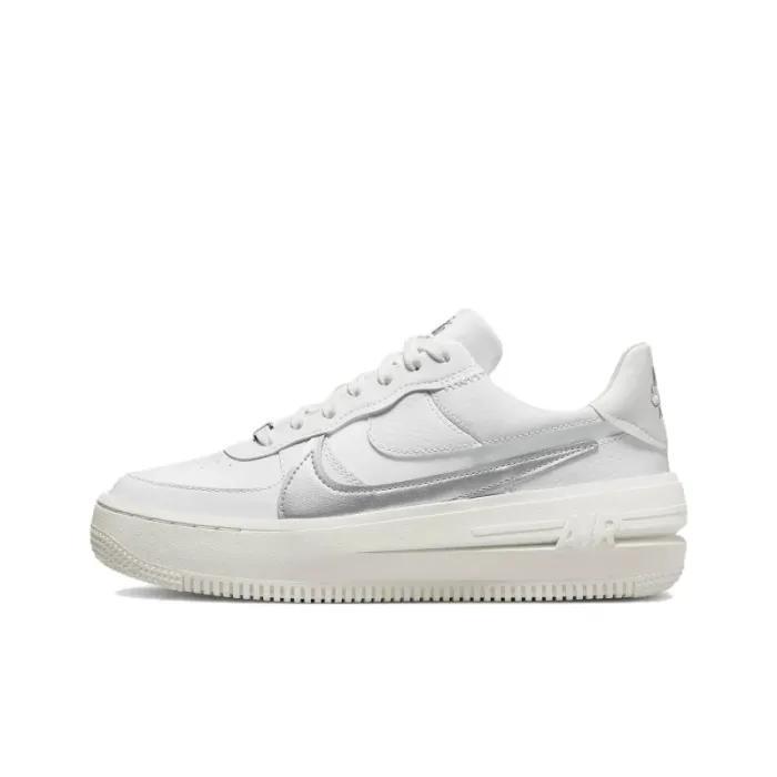 Nike Air Force 1 PLT.AF.ORM Summit White Metalic Silver Women's