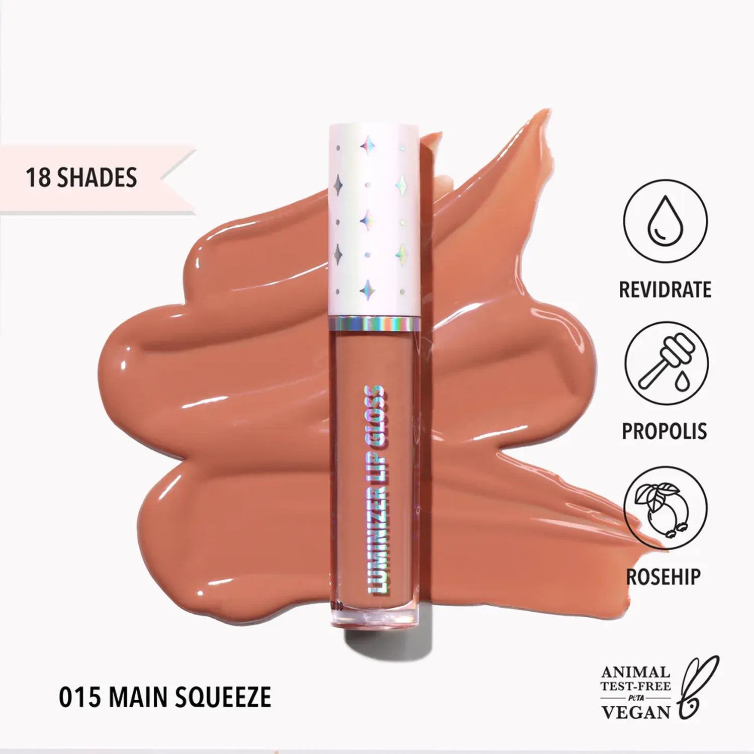 Moira luminizer lip gloss / 015, main squeeze /