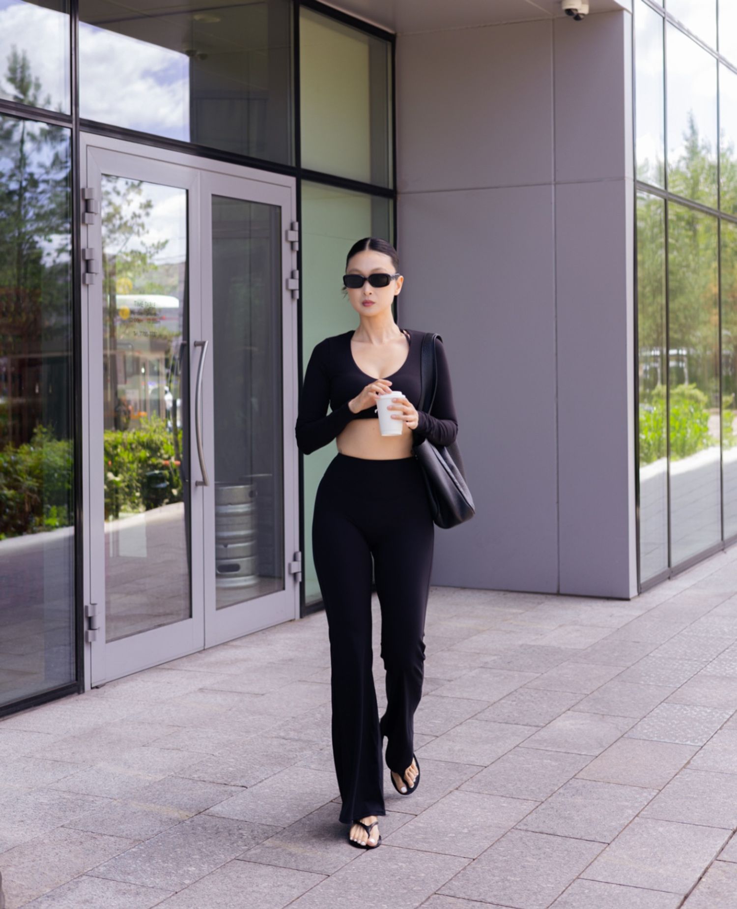 Refine Flare Leggings Black