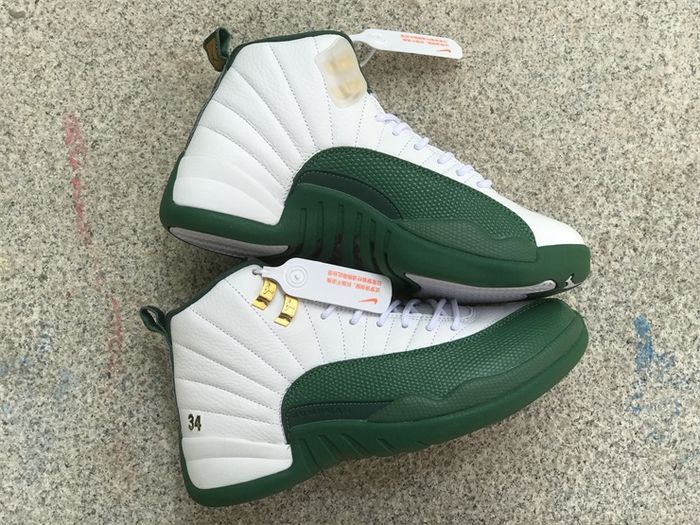 Air jordan 12 PE Ray Allen White Green 