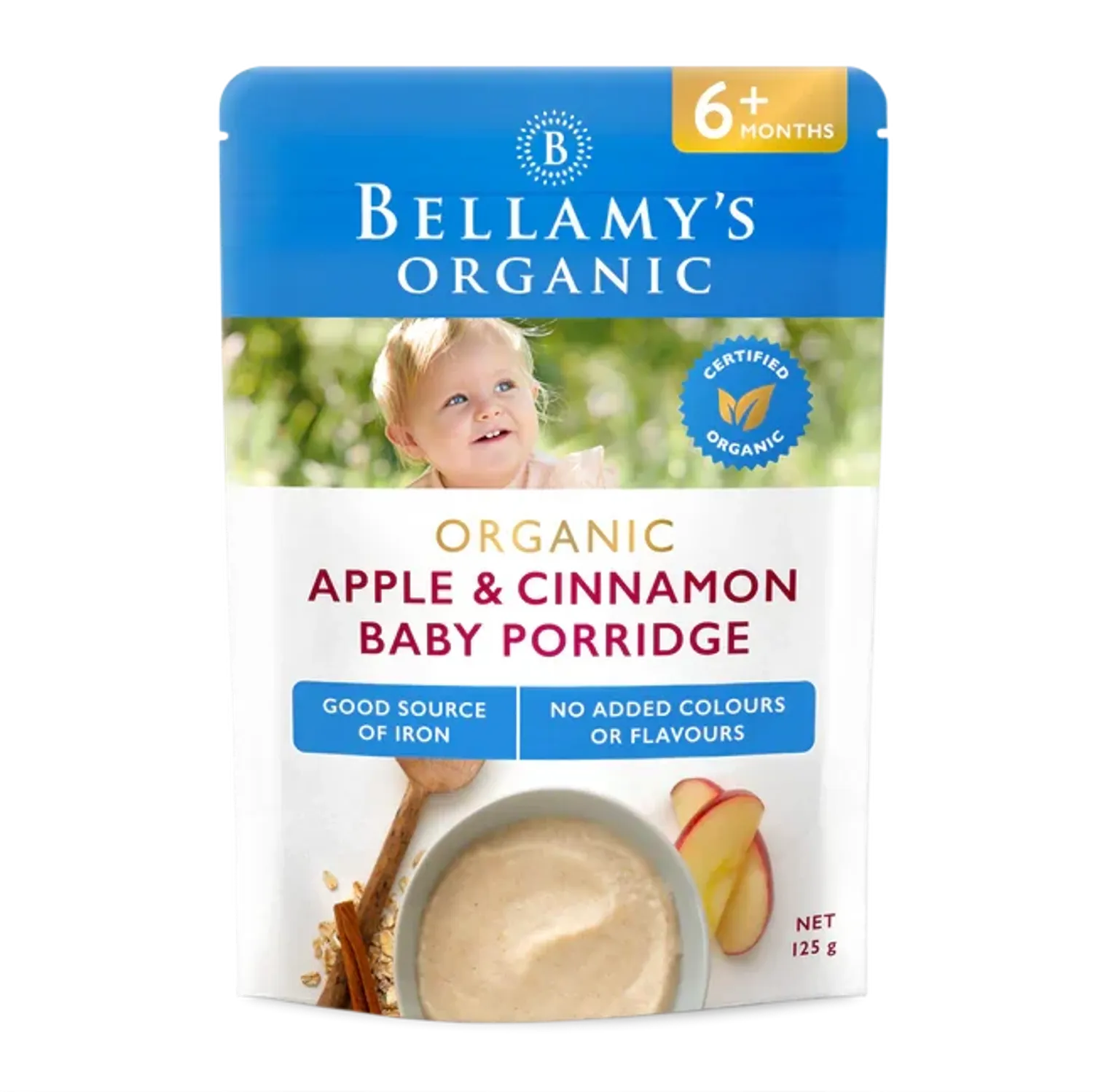 Bellamy's organic apple cinnamon baby porridge 