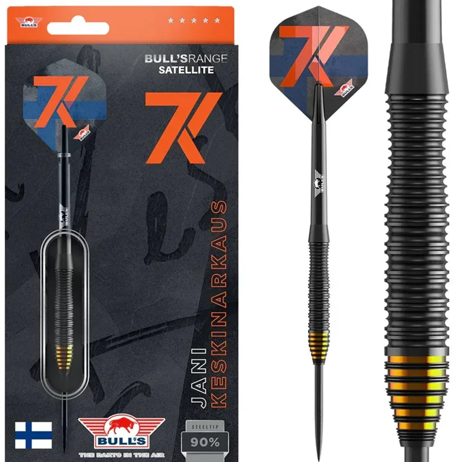 BULL'S Jani Keskinarkaus Darts - Steel Tip - 90% Tungsten