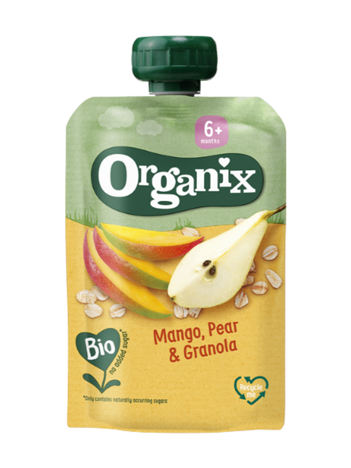 Mango, Pear & Granola Pouch / Манго, лийр, гранолатай нухаш 100 гр