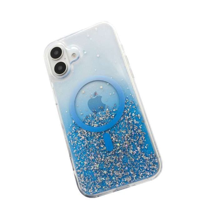 Starburst Phone Case for iPhone 16 - Blue 