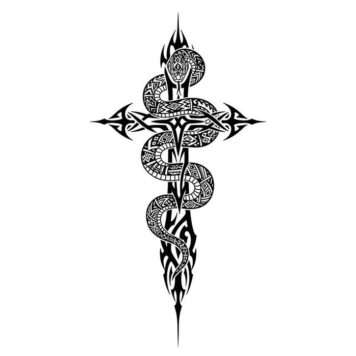 Small Cross Snake Усан шивээс