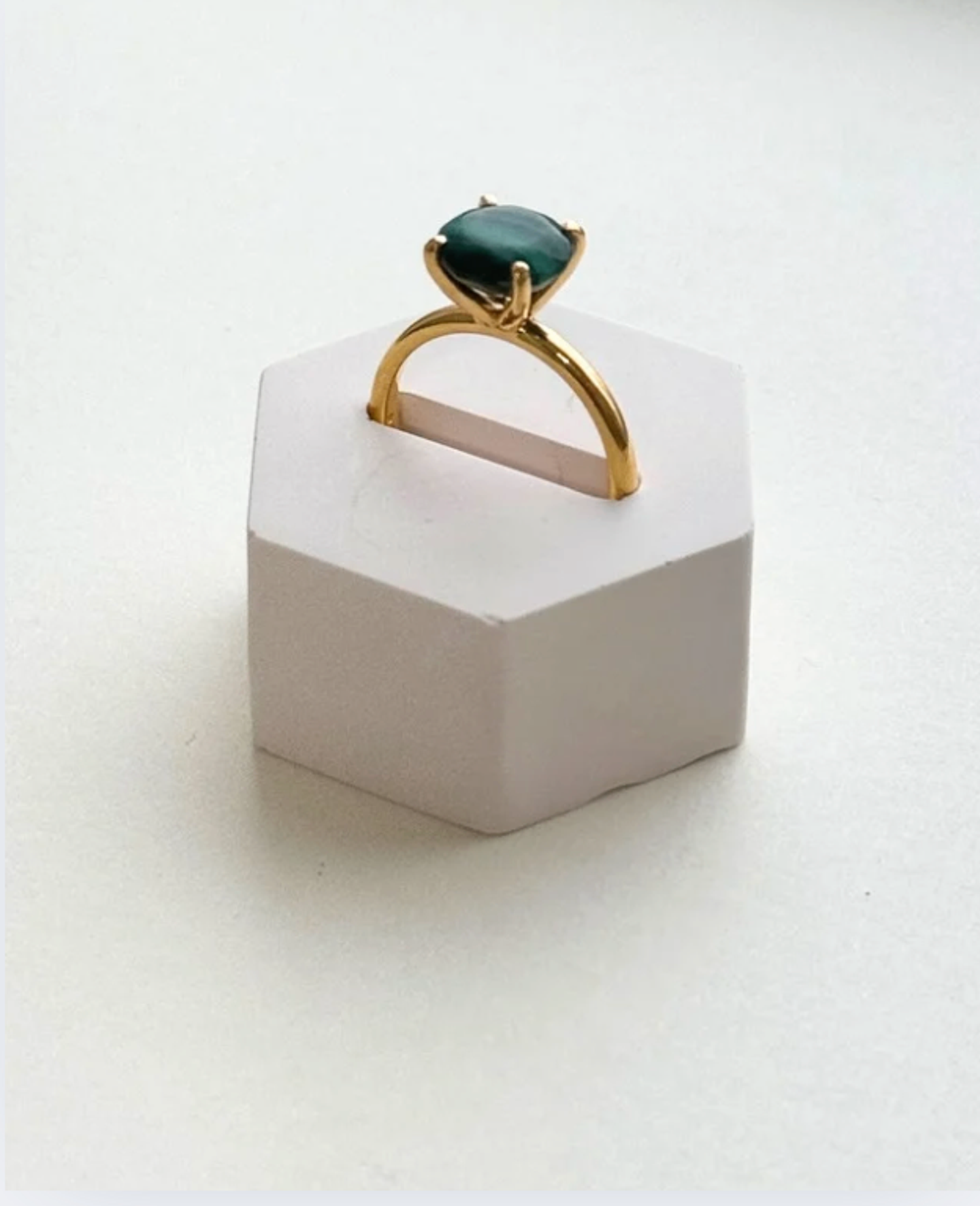 Raw Malachite ring/ Ногоолин бөгж