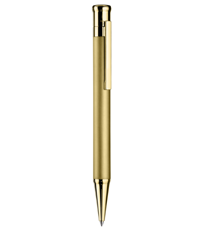Otto-Hutt Design 04 Ballpoint pen - Yellow gold, Barrel yellowgold plated matte, parts yellowgold plated shiny