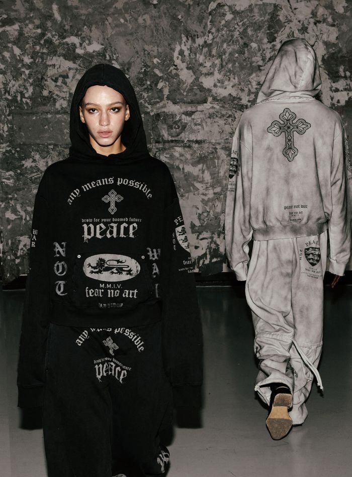 PEACE NOT WAR Hoodie - Dusty Black