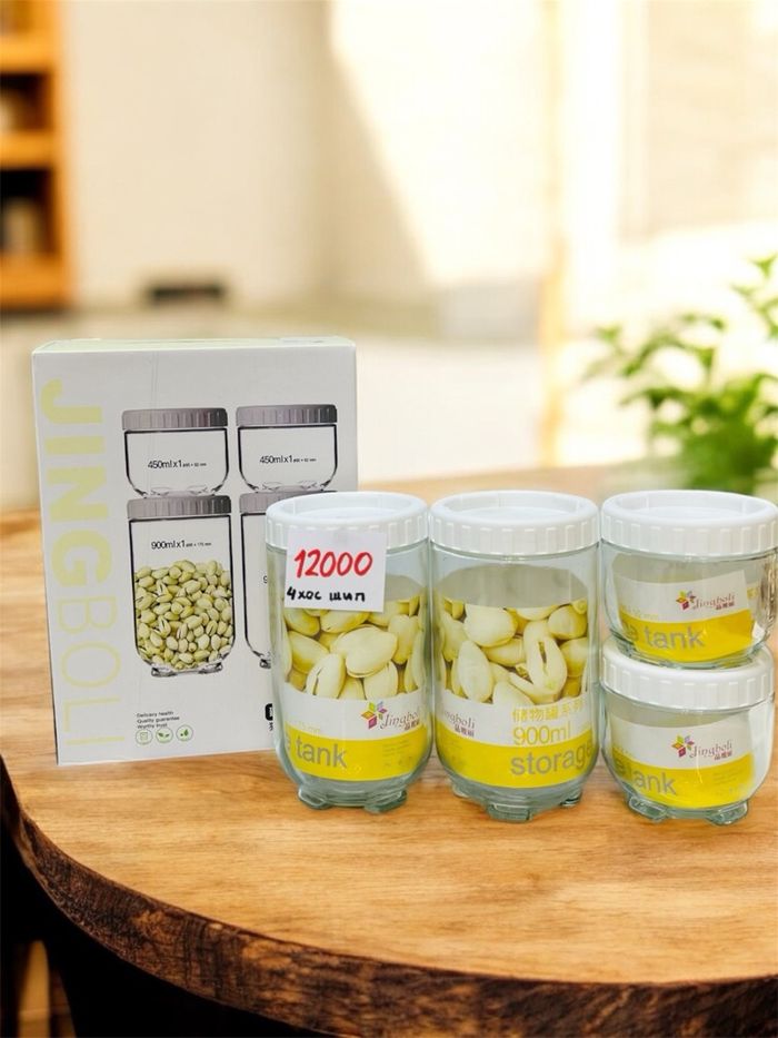 4 ширхэг шилэн сав 