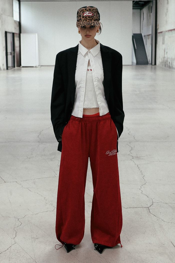 Classic Logo 2 Way Curved Jogger Trousers - Red