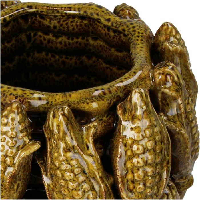 Эрдэнэшиштэй шавар ургамлын сав Yellow 23x22.5x26cm