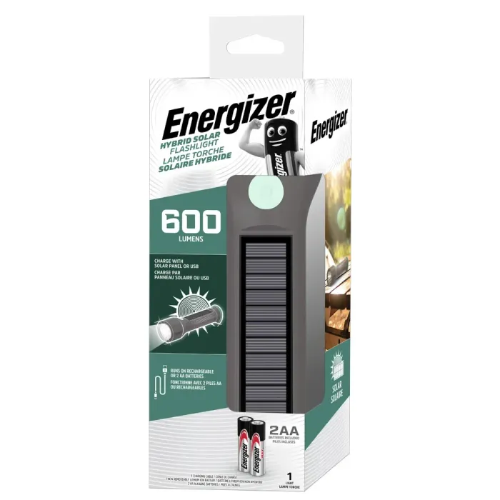 Energizer Hybrid Solar Flashlight 600 Lumens