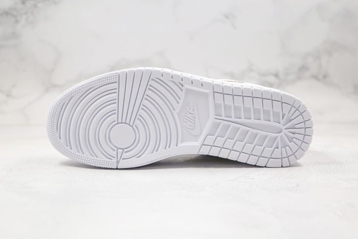 Jordan 1 Low White Metallic Gold (Women's)