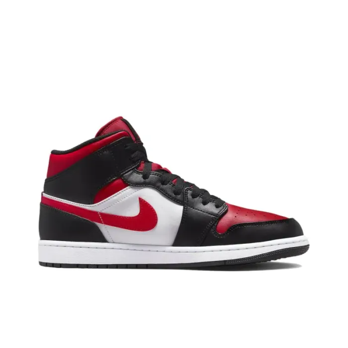 Jordan 1 Mid White Black Red 2022