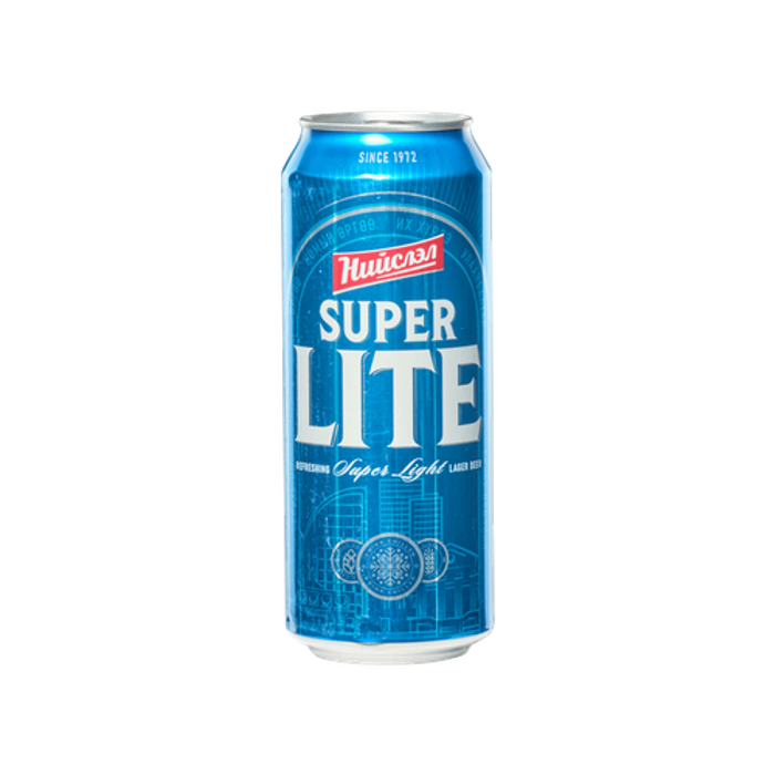 Пиво Нийслэл Lite 500мл цэнхэр 