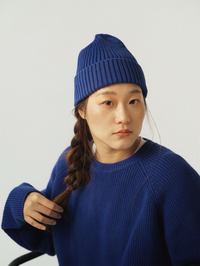 Cotton beanie-blue