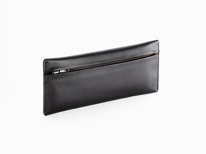 Caran d'Ache Leather Zipper Black Pen Case 