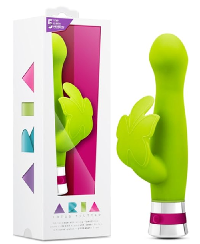 Blush Lime Aria Ecstasy Lotus Flutter Vibrator