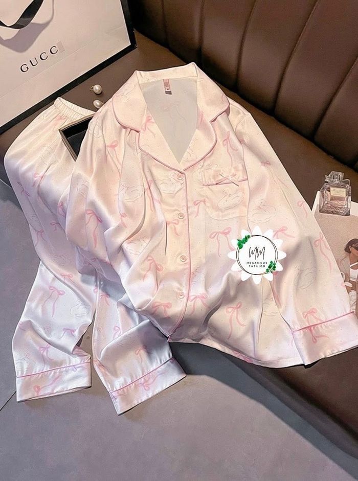 New trend pink silk pajama