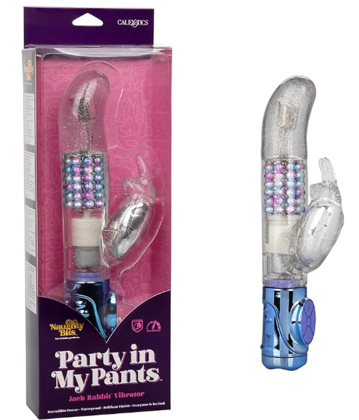 CalExotics Naughty Bits Party in My Pants Jack Rabbit Vibrator