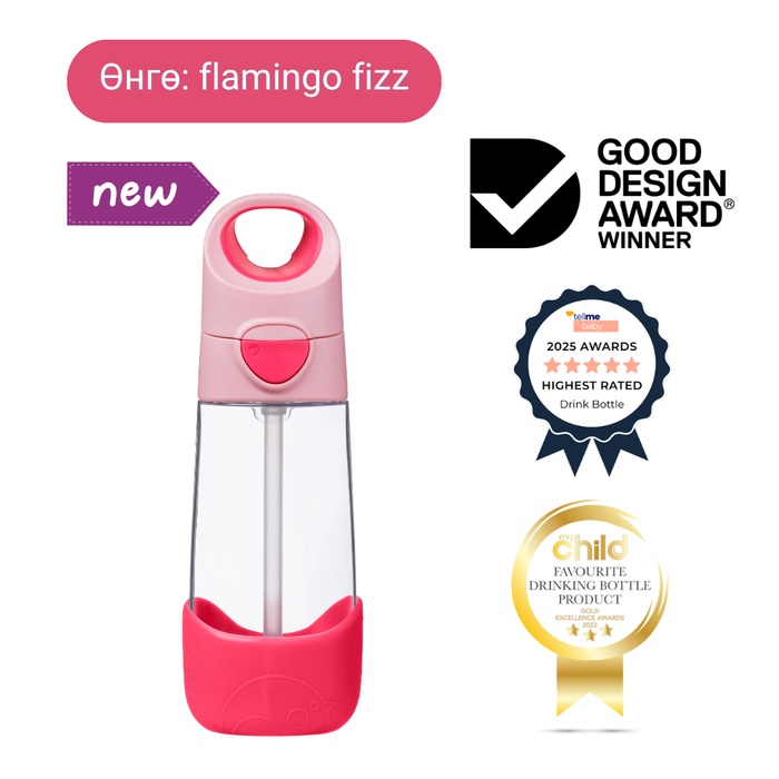 450мл Тритан™ усны сав / Tritan™ drink bottle - flamingo fizz
