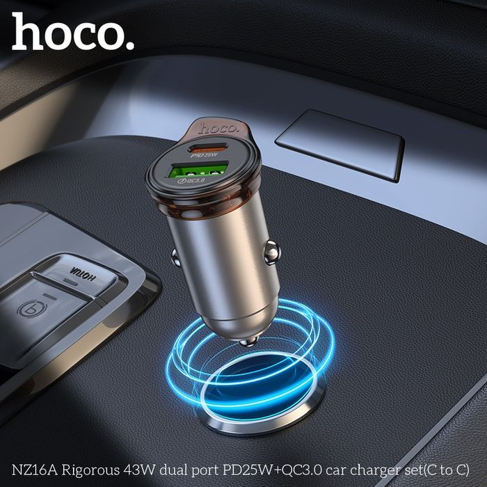 Hoco NZ16A (43 Ватт) Хос Оролттой Машины Түргэн Цэнэглэгч (C - C)