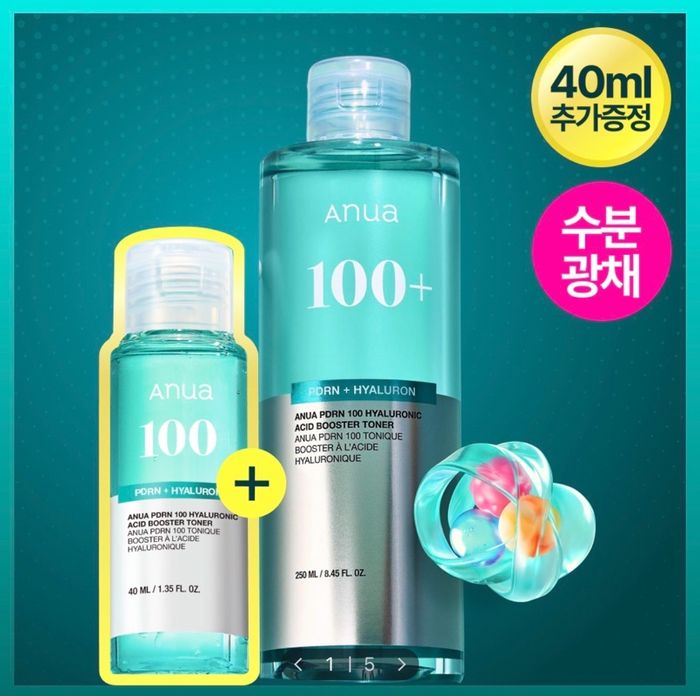 ANUA PDRN 100 HYALURONIC ACID BOOSTER TONER 250ML+40ml 