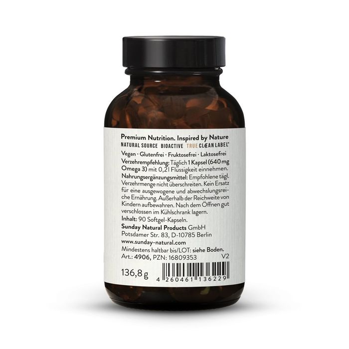 Омега 3 Комплекс DHA 400 + EPA 200, веган, 90ш