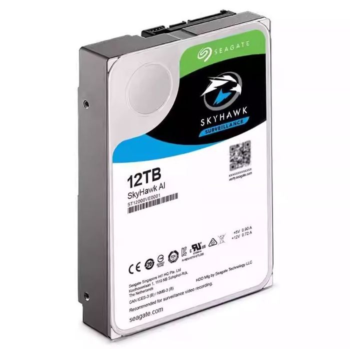 Seagate ST12000VE001 12TB Skyhawk Helium-filled Hard Drive for Monitoring