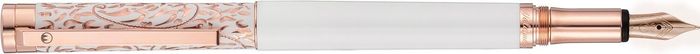 Waldmann Xetra Vienna Fountain Pen white lacquered Rose gold 