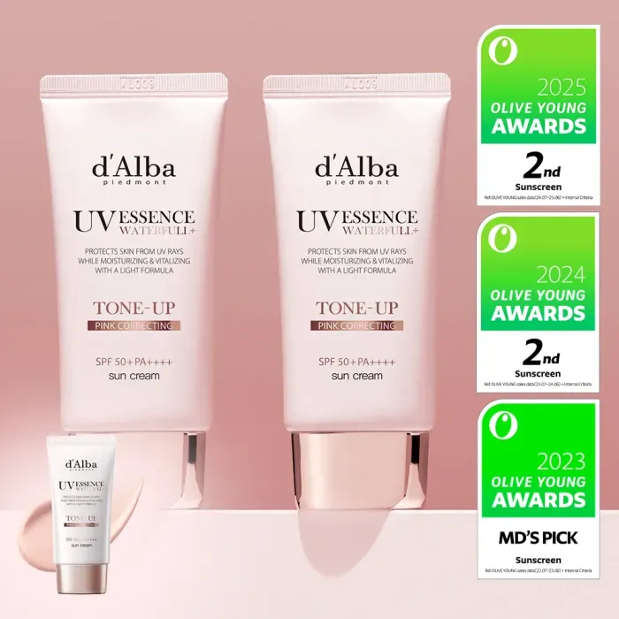 d'Alba Waterfull UV Essence Tone-Up Sun Cream 50ml+50ml