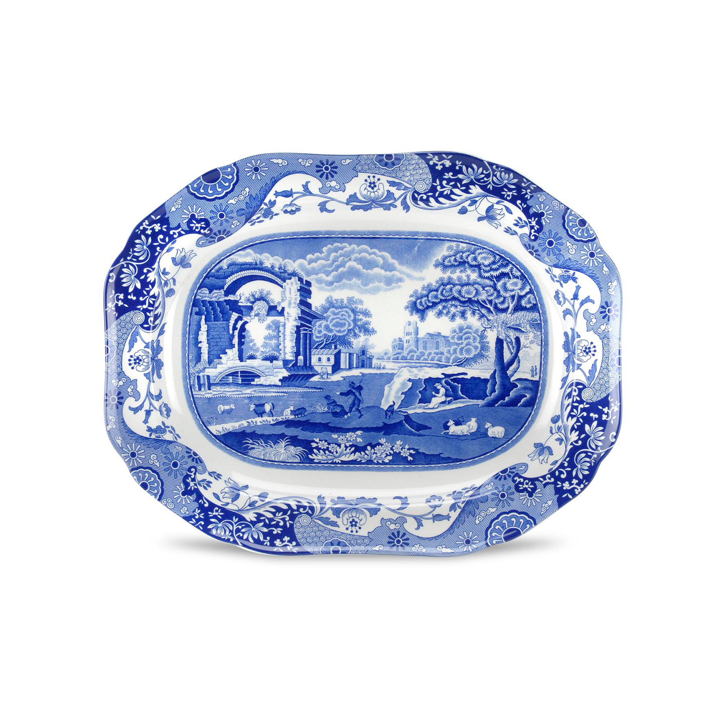 Oval Platter 41 cm Blue Italian 