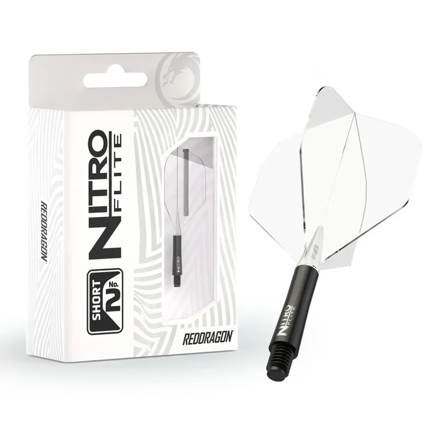 RED DRAGON Nitro Flite - Integrated Flight and Shaft Black & Clear