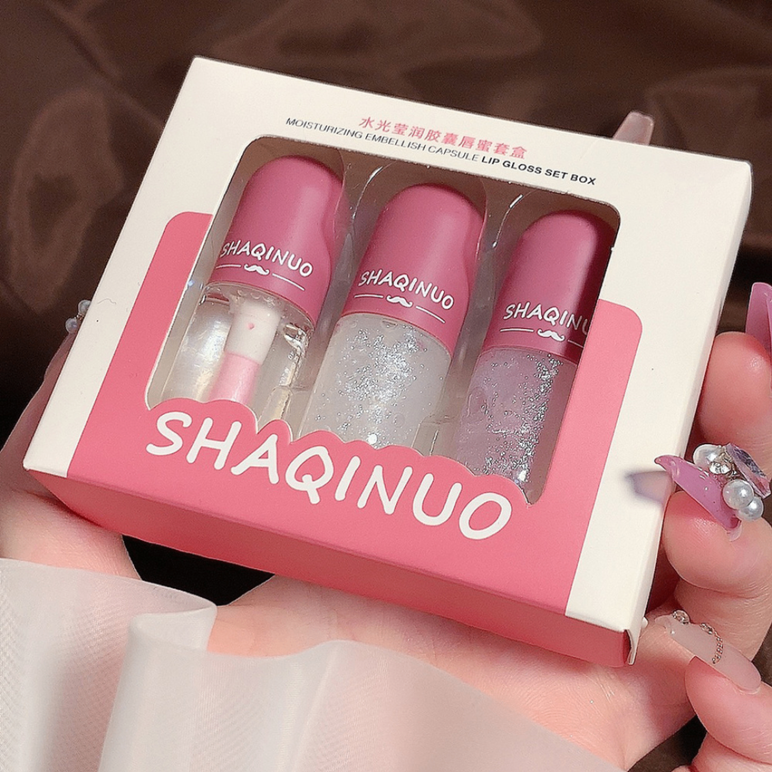 💖 SHAQINUO Moisturizing Capsule Lip Gloss Set