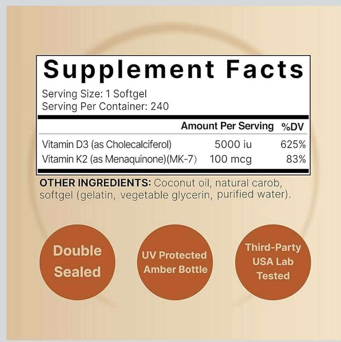 Vitamin D3 + K2 5,000 IU