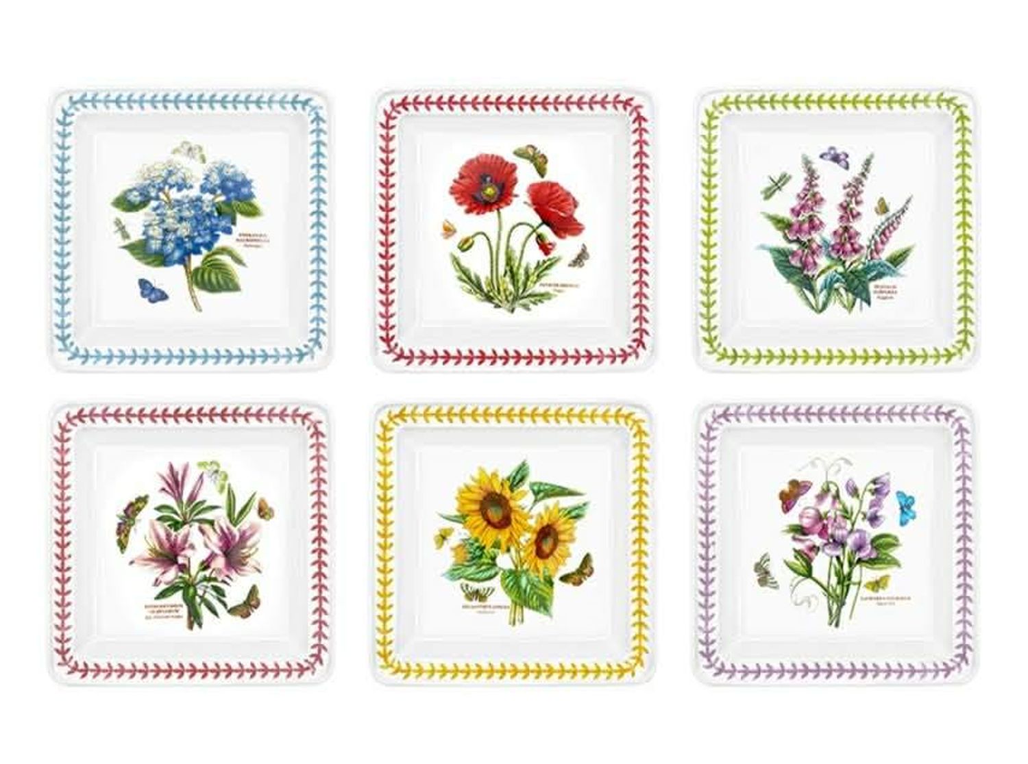 Square Plate 15cm/6' BG Meadow New