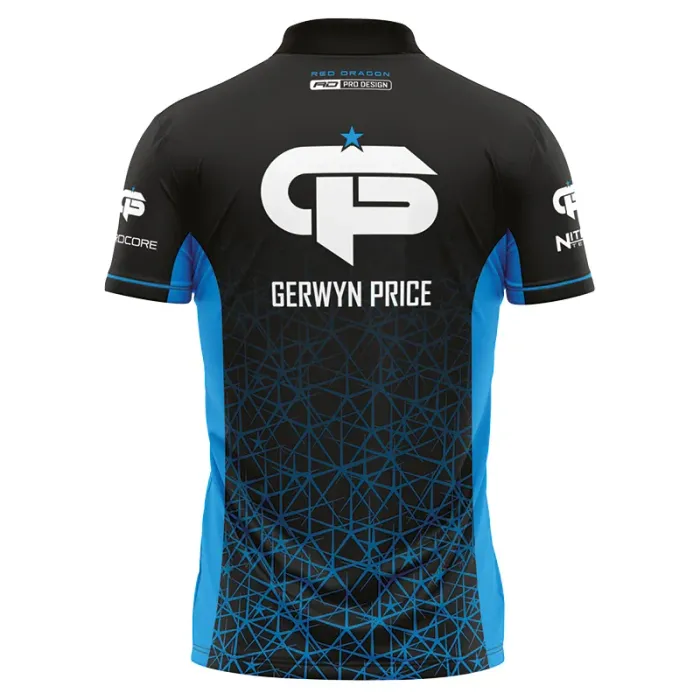RED DRAGON Gerwyn Price Blue Polo