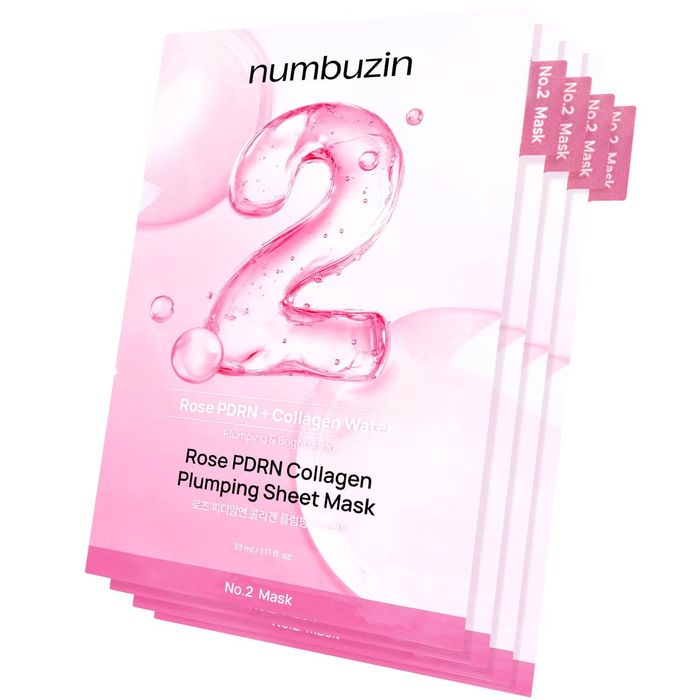 Numbuzin No.2 Rose PDRN Collagen Plumping Sheet Mask