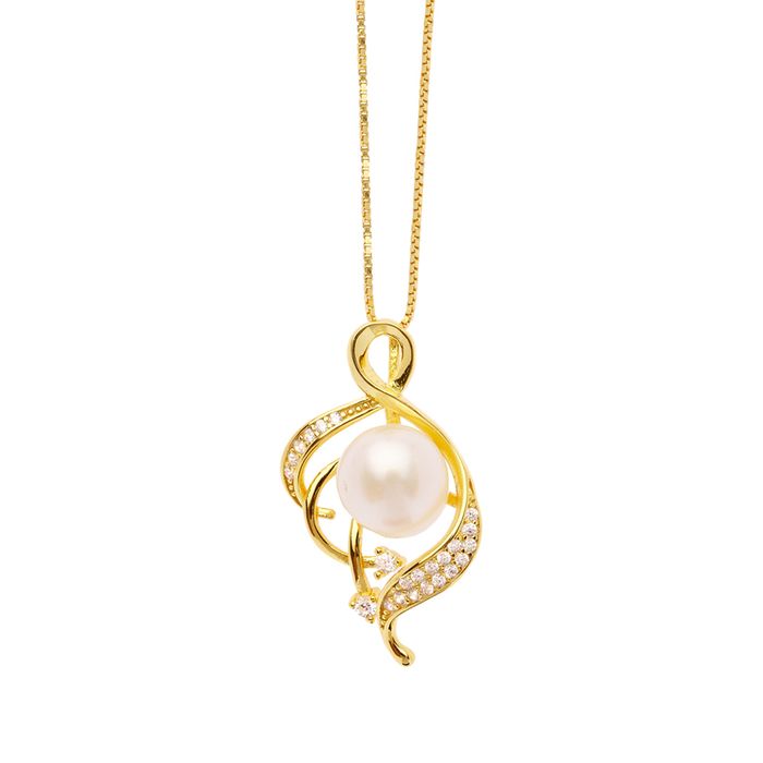 61305G Зүүлт Ivory 925AG GP CZ Pearl 