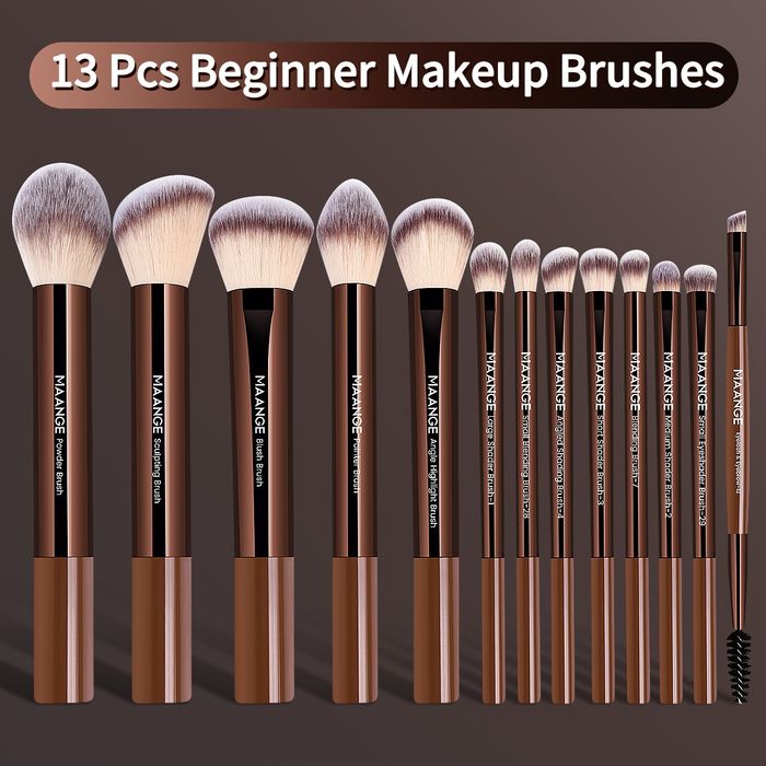 13pcs makeup brush- coffee 