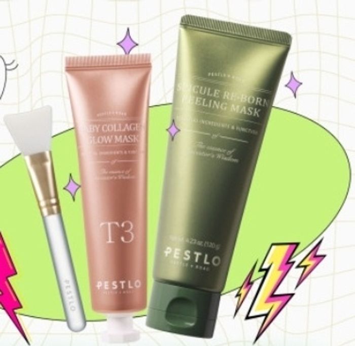 Pestlo 🩷🌿 Collagen mask + peeling mask set