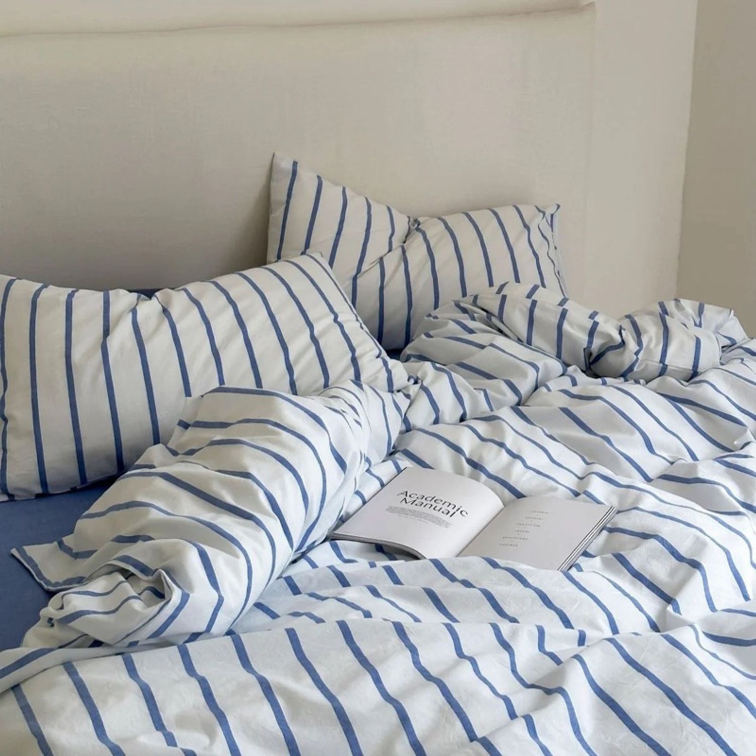 Washed cotton - Blue Single 