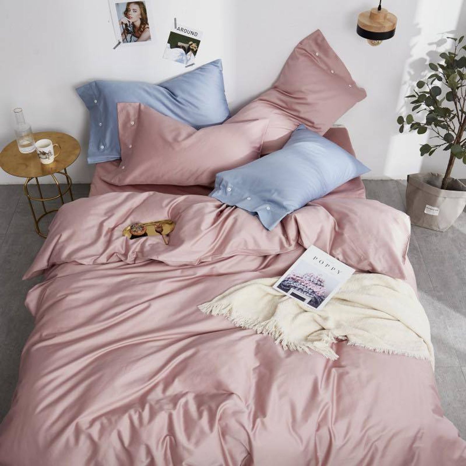 60S 2 хүний сатин 4 хос, товчтой загвар