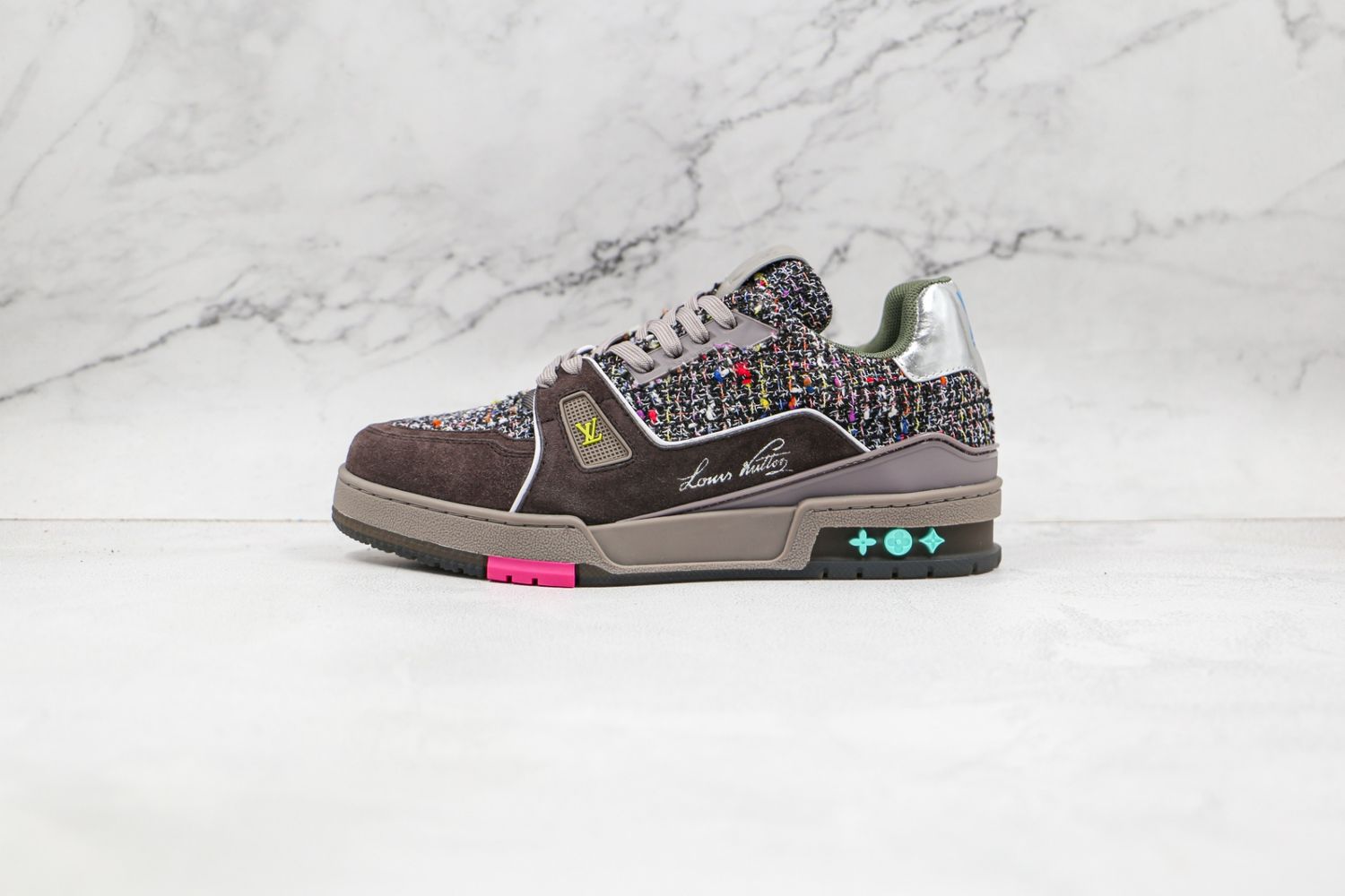 LOUIS VUITTON LV Trainers 'Grey with Colorful Mesh'