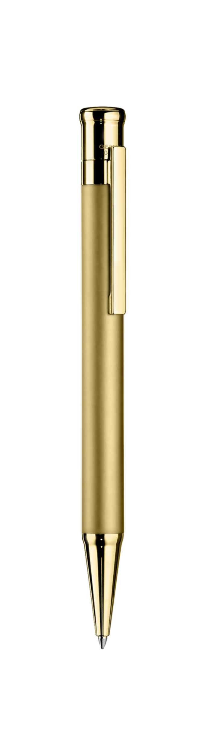 Otto-Hutt Design 04 Ballpoint pen - Yellow gold, Barrel yellowgold plated matte, parts yellowgold plated shiny