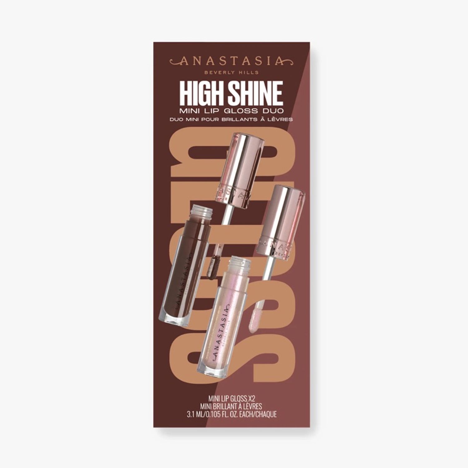 High shine mini lip gloss duo